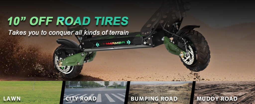 MetaMoov ZO06 electric scooter wide platform and tires