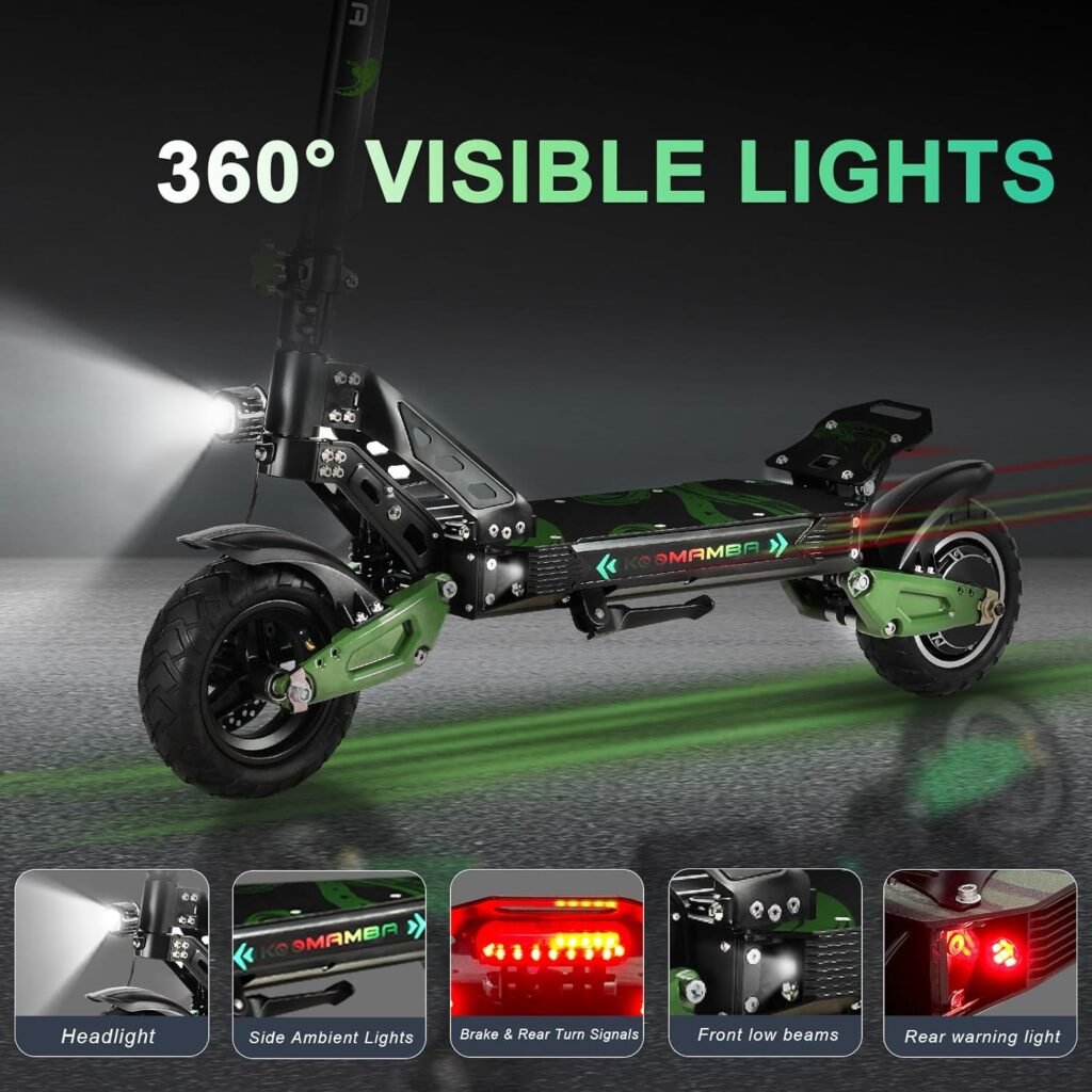 MetaMoov ZO06 electric scooter front LED lighting system