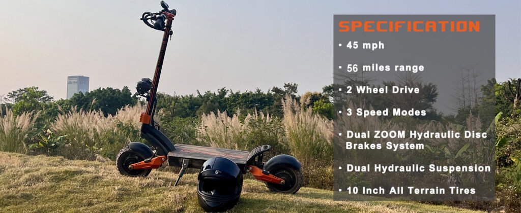 MetaMoov ZO08 electric scooter wide platform and tires